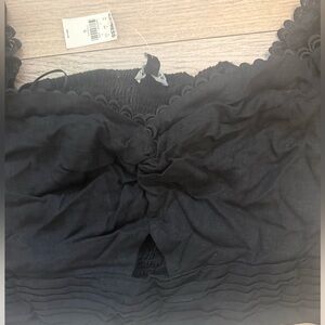 Express Black Ruched Top